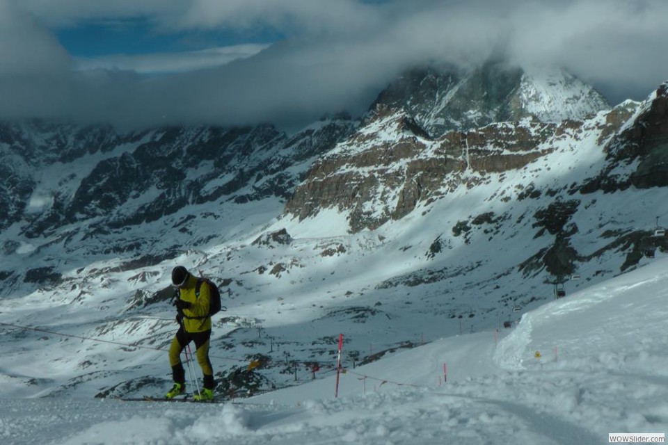 Andrea verso la Testa Grigia